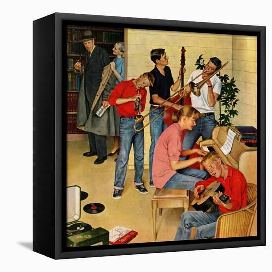 "Jam Session", October 23, 1954-John Falter-Framed Premier Image Canvas