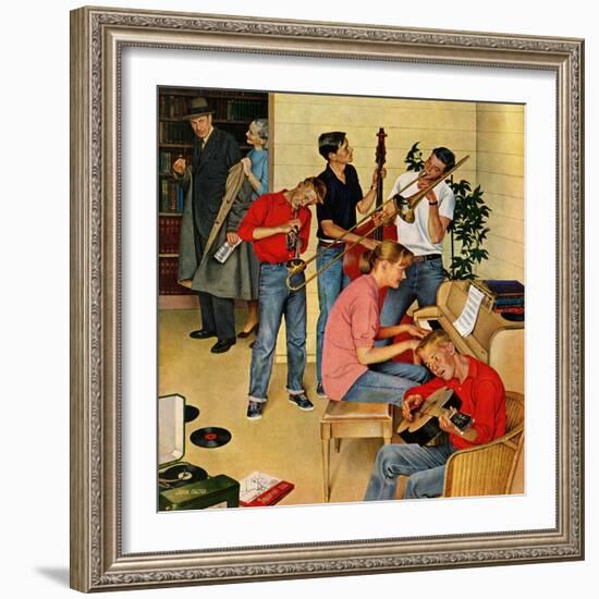 "Jam Session", October 23, 1954-John Falter-Framed Giclee Print