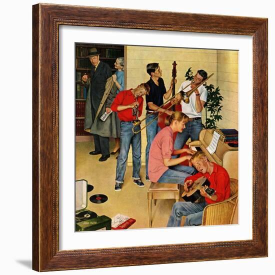 "Jam Session", October 23, 1954-John Falter-Framed Giclee Print