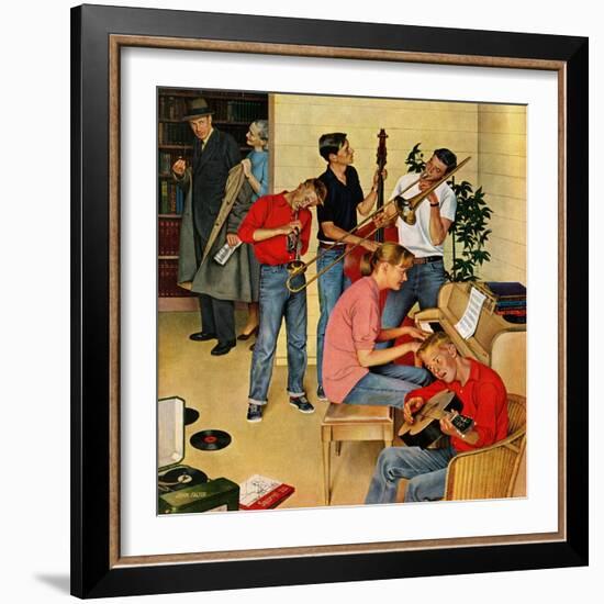 "Jam Session", October 23, 1954-John Falter-Framed Giclee Print