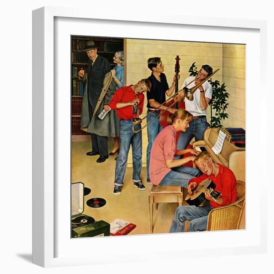 "Jam Session", October 23, 1954-John Falter-Framed Giclee Print