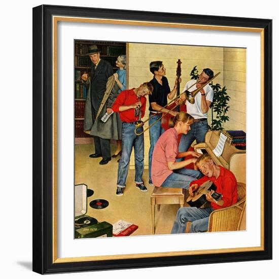 "Jam Session", October 23, 1954-John Falter-Framed Giclee Print