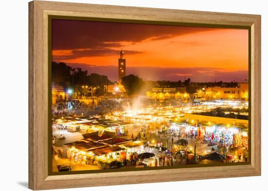 Jamaa El Fna, Marrakesh, Morocco.-kasto-Framed Premier Image Canvas