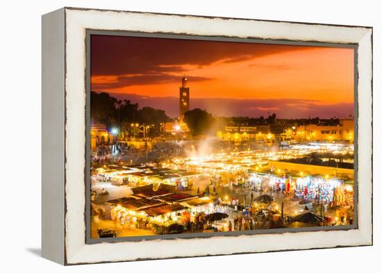 Jamaa El Fna, Marrakesh, Morocco.-kasto-Framed Premier Image Canvas