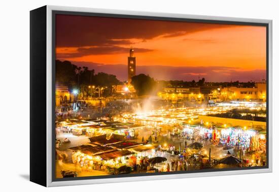 Jamaa El Fna, Marrakesh, Morocco.-kasto-Framed Premier Image Canvas