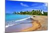 Jamaica. A National Boat on Sandy Coast of a Bay-Konstik-Mounted Photographic Print