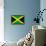 Jamaica Flag Design with Wood Patterning - Flags of the World Series-Philippe Hugonnard-Framed Stretched Canvas displayed on a wall