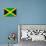 Jamaica Flag Design with Wood Patterning - Flags of the World Series-Philippe Hugonnard-Premium Giclee Print displayed on a wall