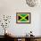 Jamaica Flag Design with Wood Patterning - Flags of the World Series-Philippe Hugonnard-Framed Art Print displayed on a wall