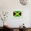 Jamaica Flag Design with Wood Patterning - Flags of the World Series-Philippe Hugonnard-Framed Art Print displayed on a wall