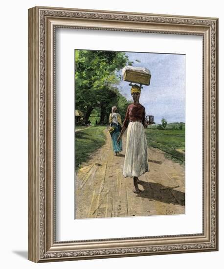 Jamaica Woman on Her Way to Market, 1890s-null-Framed Giclee Print