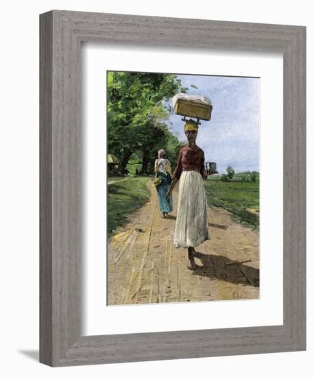 Jamaica Woman on Her Way to Market, 1890s-null-Framed Giclee Print