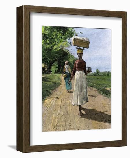 Jamaica Woman on Her Way to Market, 1890s-null-Framed Giclee Print