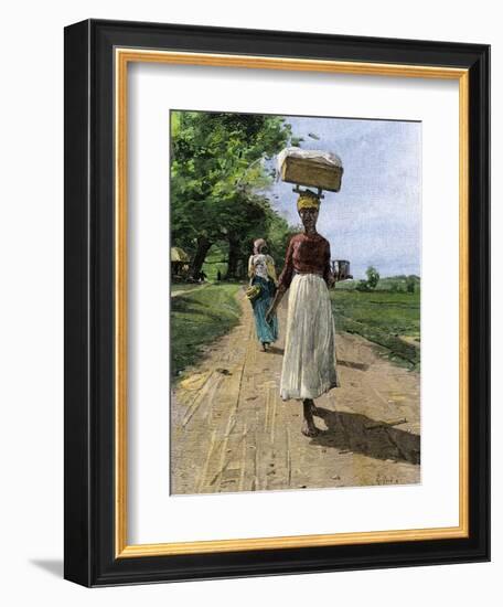 Jamaica Woman on Her Way to Market, 1890s-null-Framed Giclee Print