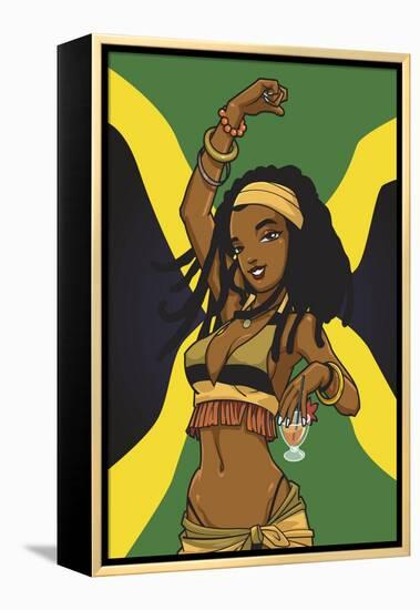 Jamaican Anime Girl-Harry Briggs-Framed Premier Image Canvas