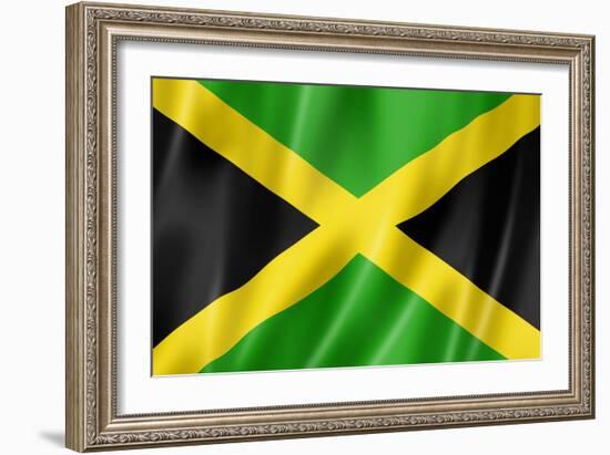 Jamaican Flag-daboost-Framed Art Print