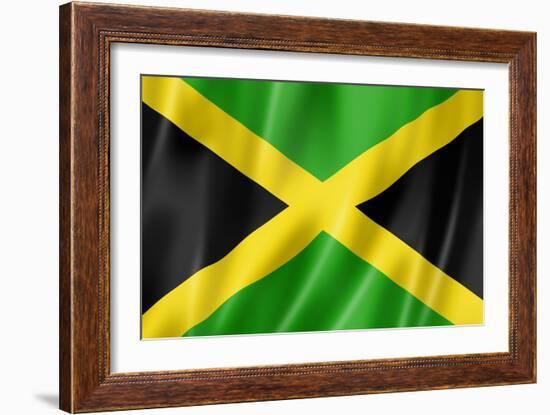 Jamaican Flag-daboost-Framed Art Print