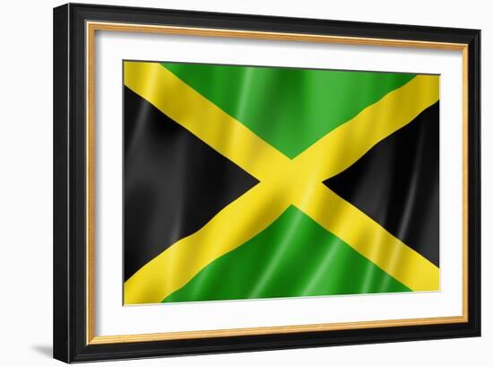 Jamaican Flag-daboost-Framed Art Print