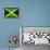 Jamaican Flag-daboost-Framed Stretched Canvas displayed on a wall