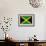 Jamaican Grunge Flag An Old Jamaican Flag Whith A Texture-TINTIN75-Framed Art Print displayed on a wall