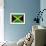 Jamaican Grunge Flag An Old Jamaican Flag Whith A Texture-TINTIN75-Framed Art Print displayed on a wall