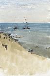 Green and Silver -- the Bright Sea, Dieppe (Watercolour and Gouache on Paper)-James Abbott McNeill Whistler-Giclee Print