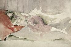 Mother and Child on a Couch-James Abbott McNeill Whistler-Giclee Print