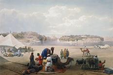 Persian Wheel Raising Water from the Sutlej River, Punjab, 1842-James Atkinson-Giclee Print