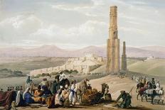Persian Wheel Raising Water from the Sutlej River, Punjab, 1842-James Atkinson-Framed Giclee Print