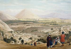 Kabul from the Citadel, Showing the Old Walled City, First Anglo-Afghan War 1838-1842 by James Atkinson