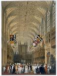 Queen Victoria and Prince Albert at a service in St George's Chapel, Windsor Castle, 1838-James Baker Pyne-Giclee Print