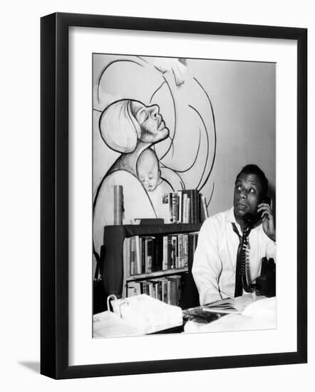 James Baldwin, 1963-null-Framed Photo