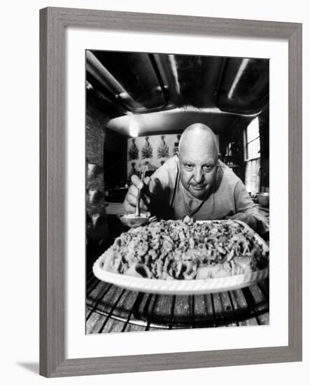 James Beard, Author of 12 Cookbooks, Preparing a Casserole-Yale Joel-Framed Premium Photographic Print