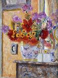 Flowers in the Salon, Chateau De Nanteuil, 1927 (Oil on Panel)-James Bolivar Manson-Giclee Print