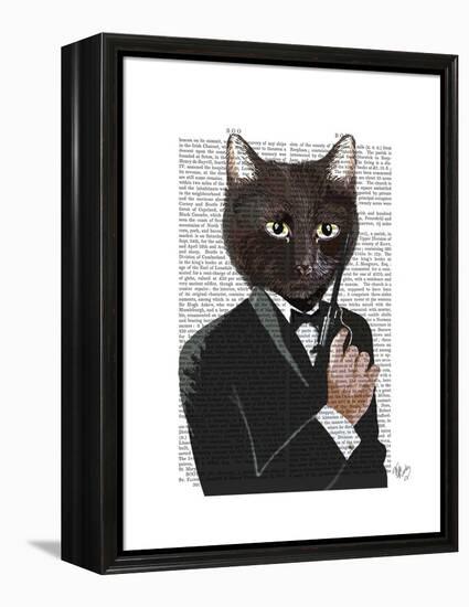 James Bond Cat-Fab Funky-Framed Stretched Canvas