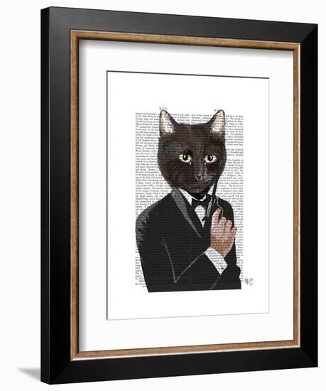 James Bond Cat-Fab Funky-Framed Art Print