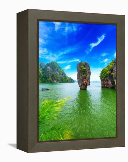 James Bond Island Thailand Travel Destination. Phang Nga Bay Archipelago-SergWSQ-Framed Premier Image Canvas