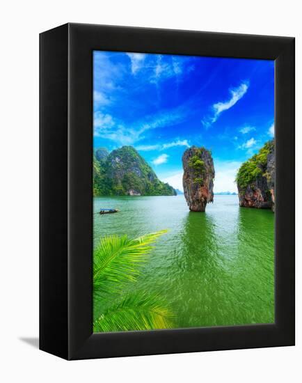 James Bond Island Thailand Travel Destination. Phang Nga Bay Archipelago-SergWSQ-Framed Premier Image Canvas