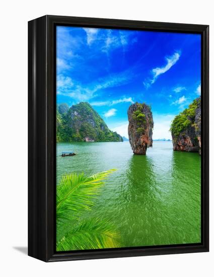 James Bond Island Thailand Travel Destination. Phang Nga Bay Archipelago-SergWSQ-Framed Premier Image Canvas