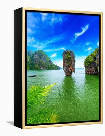 James Bond Island Thailand Travel Destination. Phang Nga Bay Archipelago-SergWSQ-Framed Premier Image Canvas