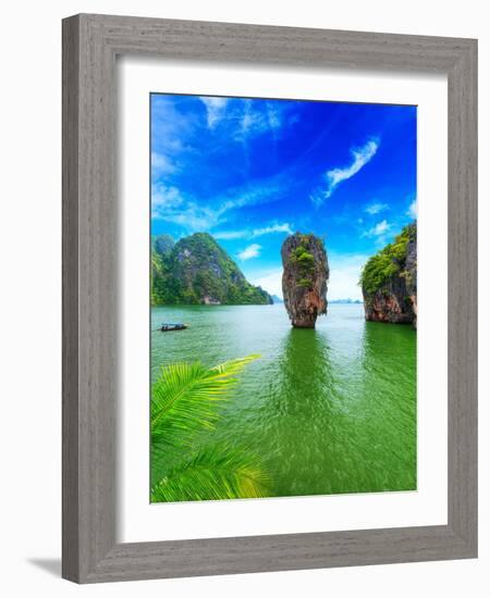 James Bond Island Thailand Travel Destination. Phang Nga Bay Archipelago-SergWSQ-Framed Photographic Print