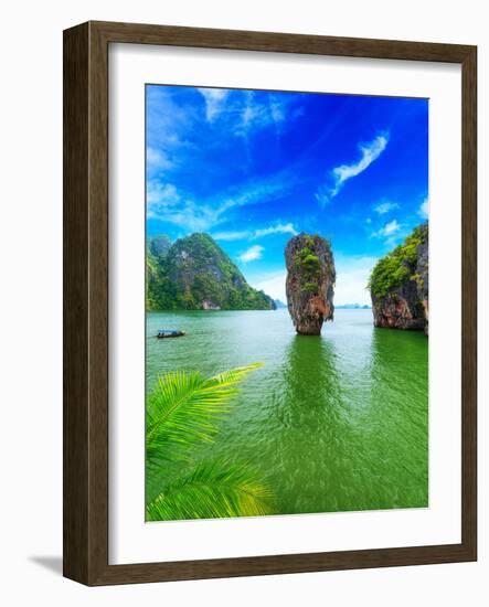 James Bond Island Thailand Travel Destination. Phang Nga Bay Archipelago-SergWSQ-Framed Photographic Print