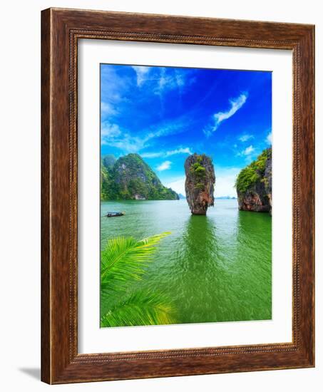 James Bond Island Thailand Travel Destination. Phang Nga Bay Archipelago-SergWSQ-Framed Photographic Print