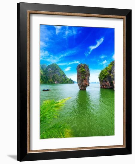 James Bond Island Thailand Travel Destination. Phang Nga Bay Archipelago-SergWSQ-Framed Photographic Print