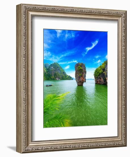 James Bond Island Thailand Travel Destination. Phang Nga Bay Archipelago-SergWSQ-Framed Photographic Print