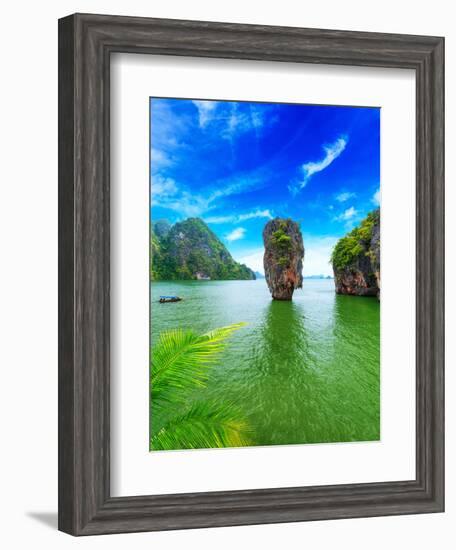 James Bond Island Thailand Travel Destination. Phang Nga Bay Archipelago-SergWSQ-Framed Photographic Print