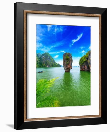 James Bond Island Thailand Travel Destination. Phang Nga Bay Archipelago-SergWSQ-Framed Photographic Print