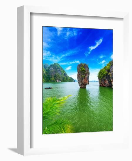 James Bond Island Thailand Travel Destination. Phang Nga Bay Archipelago-SergWSQ-Framed Photographic Print