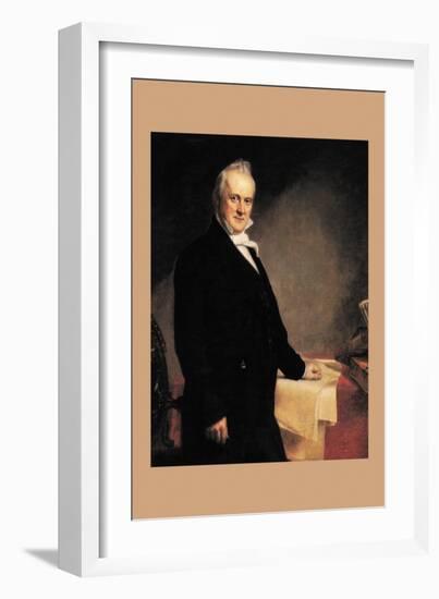 James Buchanan-George Peter Alexander Healy-Framed Art Print