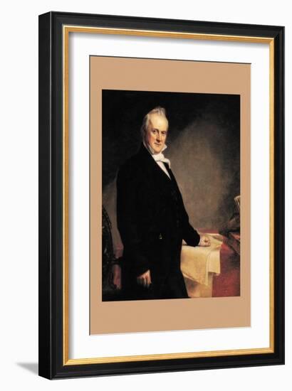 James Buchanan-George Peter Alexander Healy-Framed Art Print